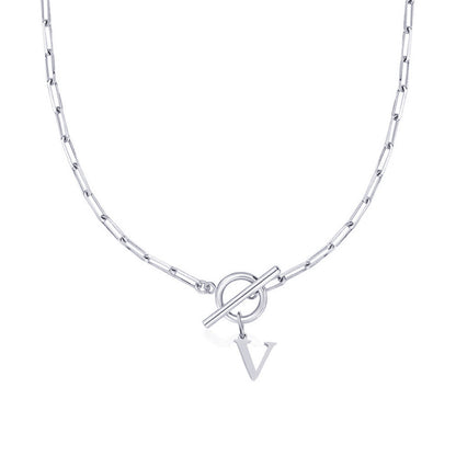 Amara – Collar Inicial en Eslabones de Papel