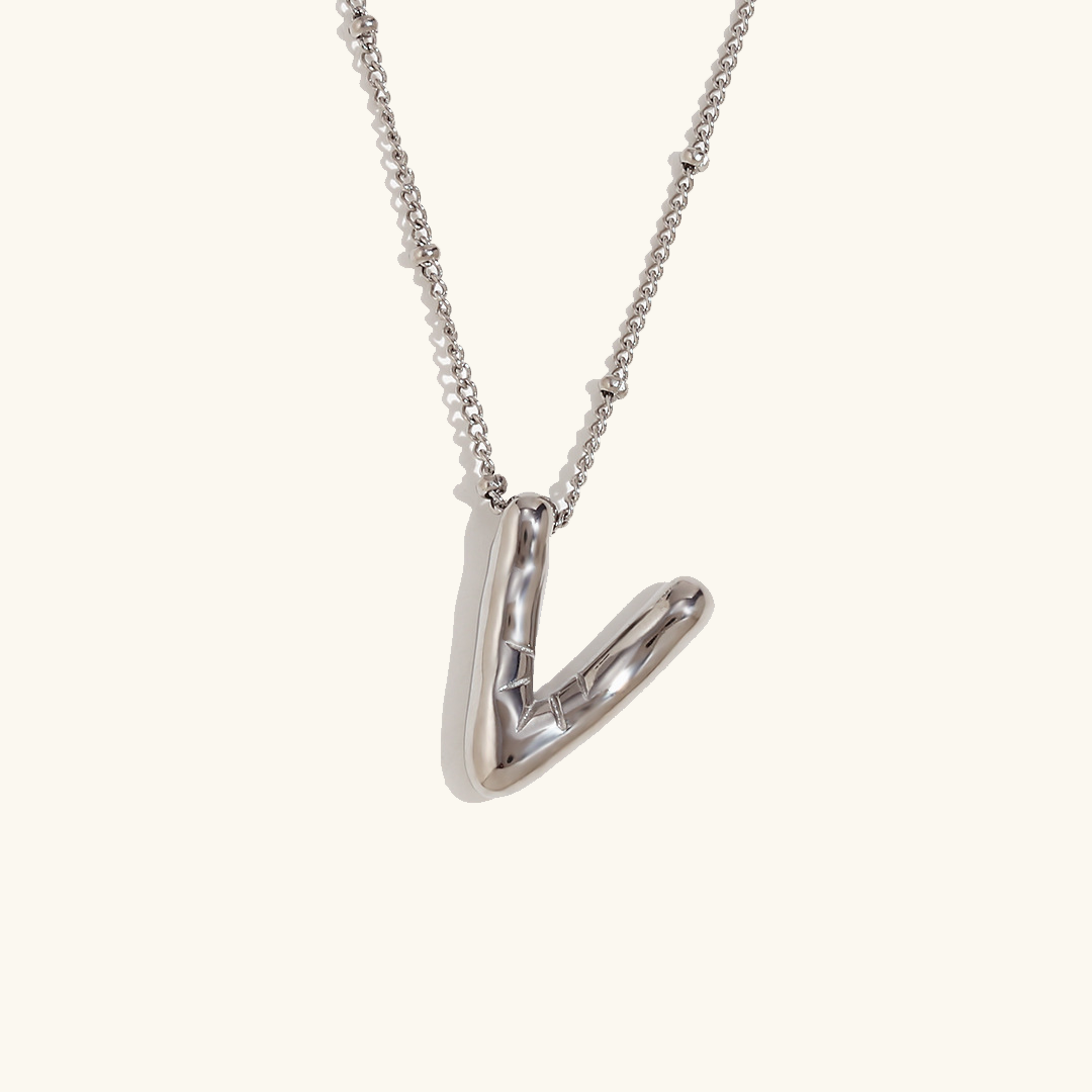 Collar de Iniciales de Oro con Bola
