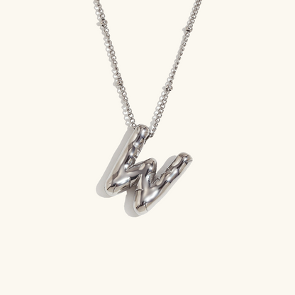 Collar de Iniciales de Oro con Bola