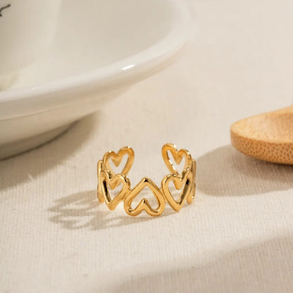 Lina – Anillo Corazón Ajustable Elegante
