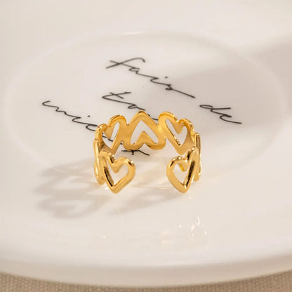 Lina – Anillo Corazón Ajustable Elegante