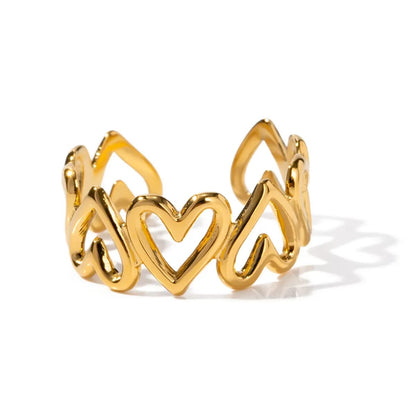 Lina – Anillo Corazón Ajustable Elegante