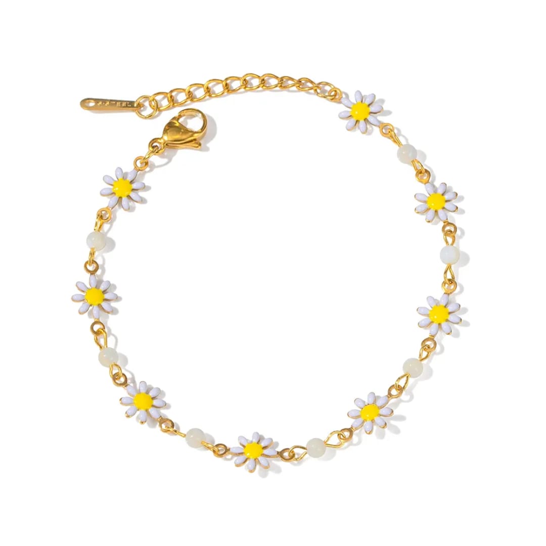 Dalia – Pulsera Margarita Floral Elegante