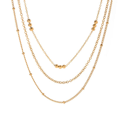 Alina – Collar Dorado de Tres Capas