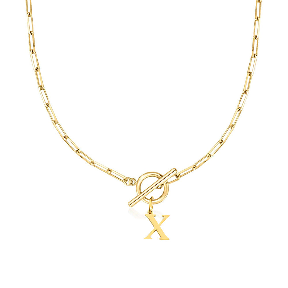 Amara – Collar Inicial en Eslabones de Papel