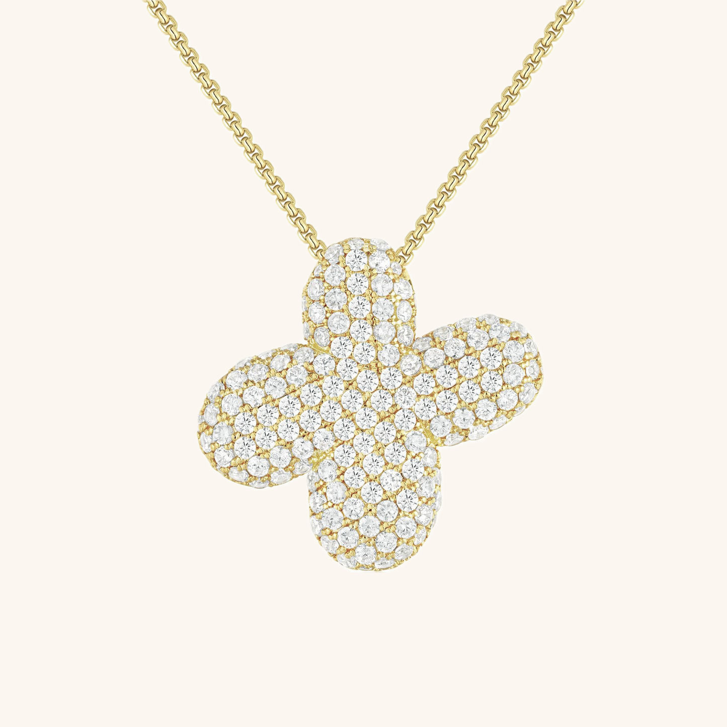 Collar de diamantes con inicial en burbuja