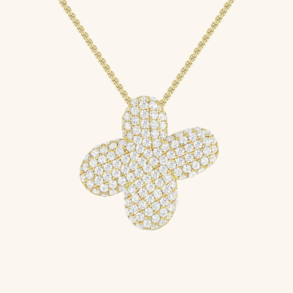 Collar de diamantes con inicial en burbuja