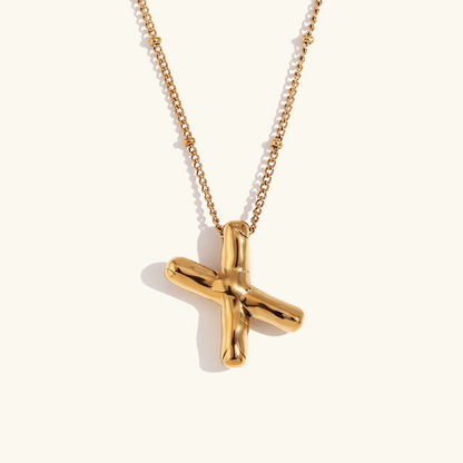 Collar de Iniciales de Oro con Bola