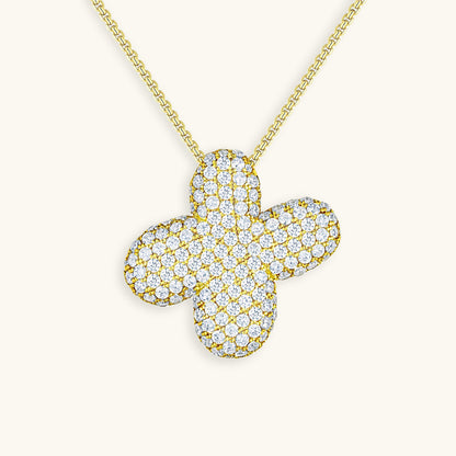 Collar de diamantes con inicial en burbuja