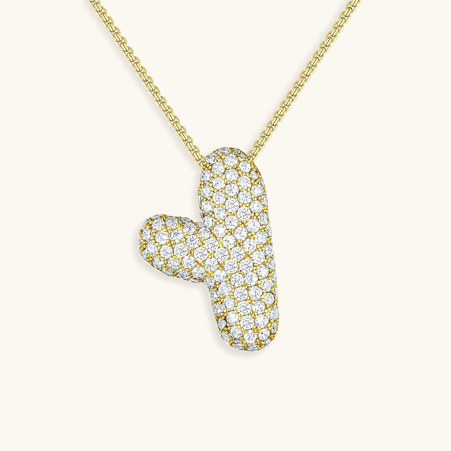 Collar de Diamantes con Iniciales - Diseño Burbuja