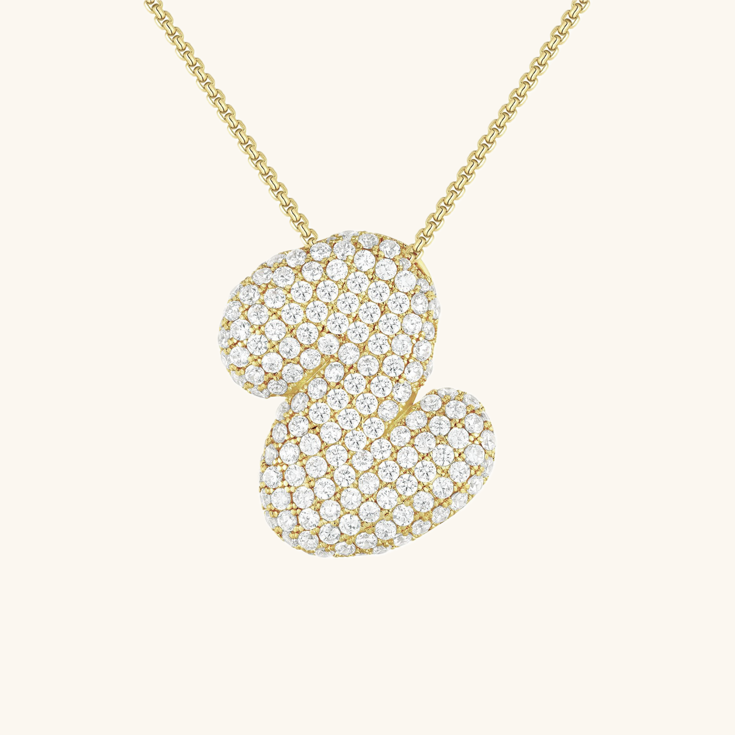 Collar de Diamantes con Iniciales - Diseño Burbuja