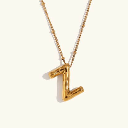 Collar de Iniciales de Oro con Bola
