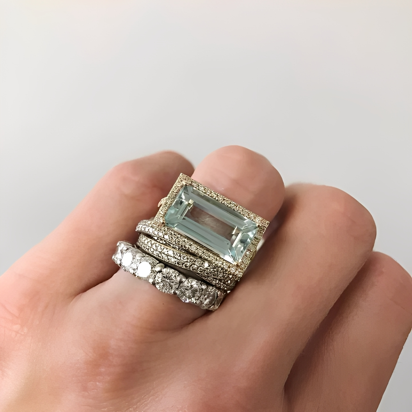 Ailyn – Conjunto de Anillos Plata Vintage