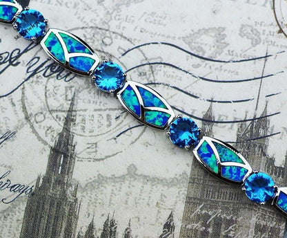 Cora – Pulsera Encanto en Ópalo de Fuego
