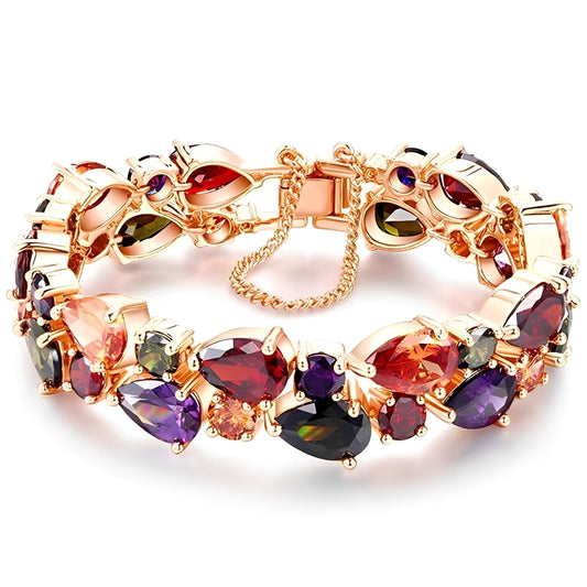 Cherilyn – Pulsera Multicolor en Oro Rosa