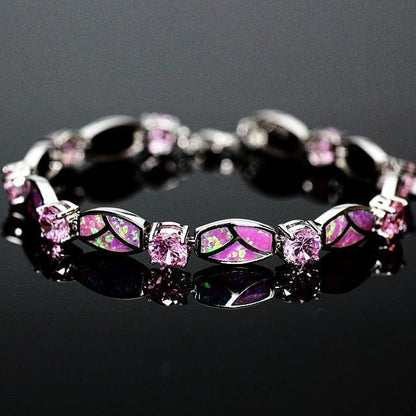 Cora – Pulsera Encanto en Ópalo de Fuego