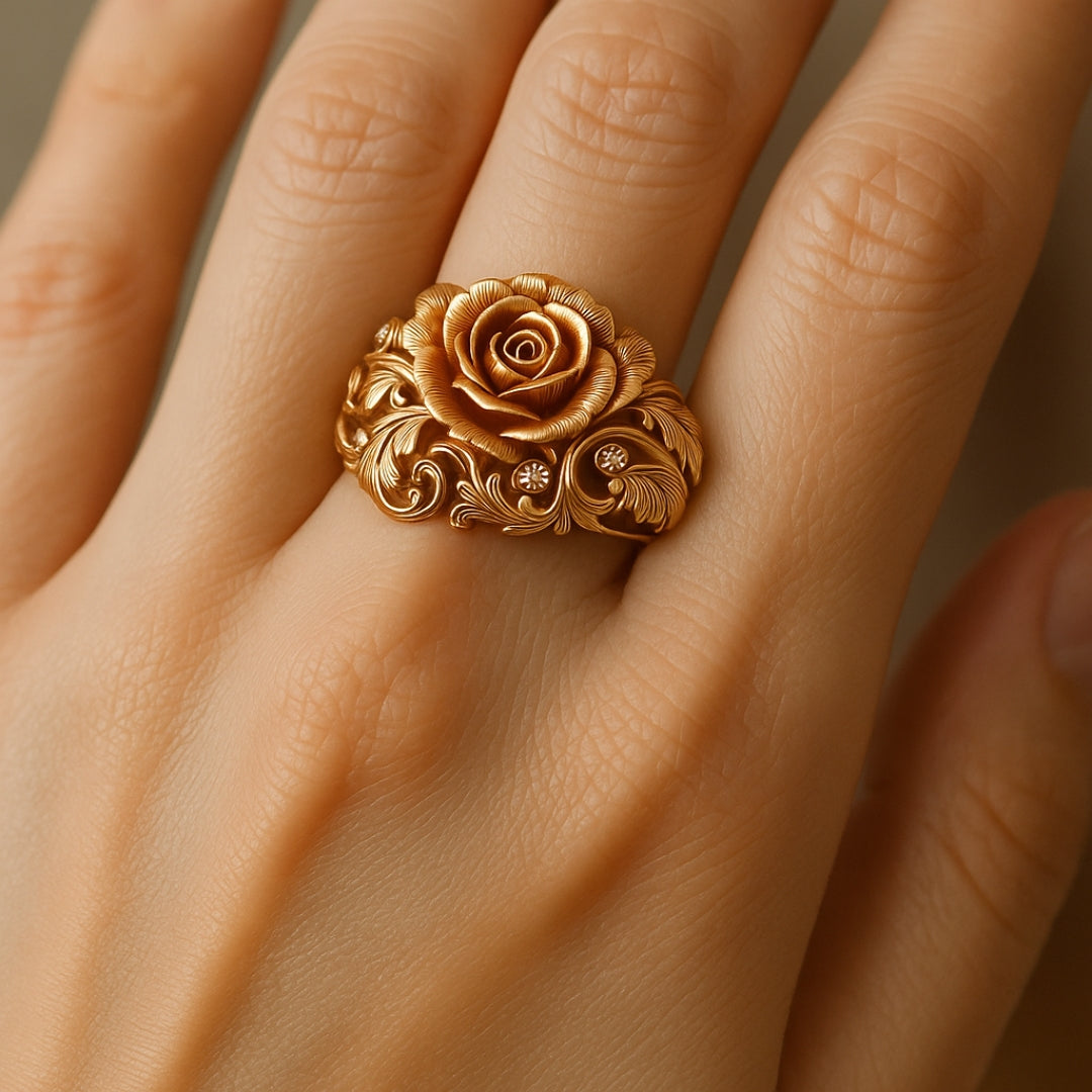 Raisa – Anillo Flor Dorada