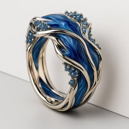 Kylie – Anillo Ola Dorada de Estilo Vintage
