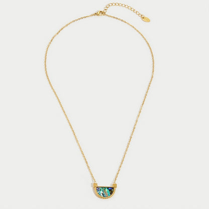 Talia – Collar Dorado Turquesa de Verano