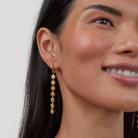 Zaya – Aretes de Disco en Oro 18K