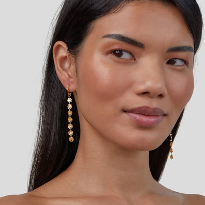 Zaya – Aretes de Disco en Oro 18K