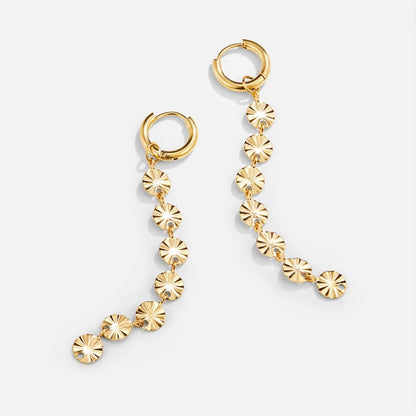 Zaya – Aretes de Disco en Oro 18K