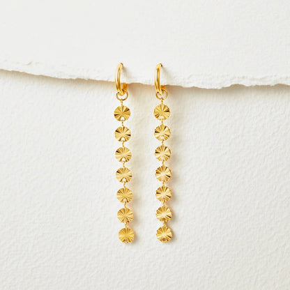 Zaya – Aretes de Disco en Oro 18K