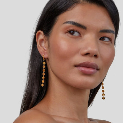 Zaya – Aretes de Disco en Oro 18K