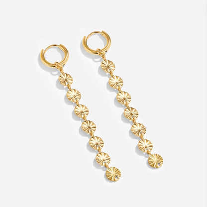 Zaya – Aretes de Disco en Oro 18K