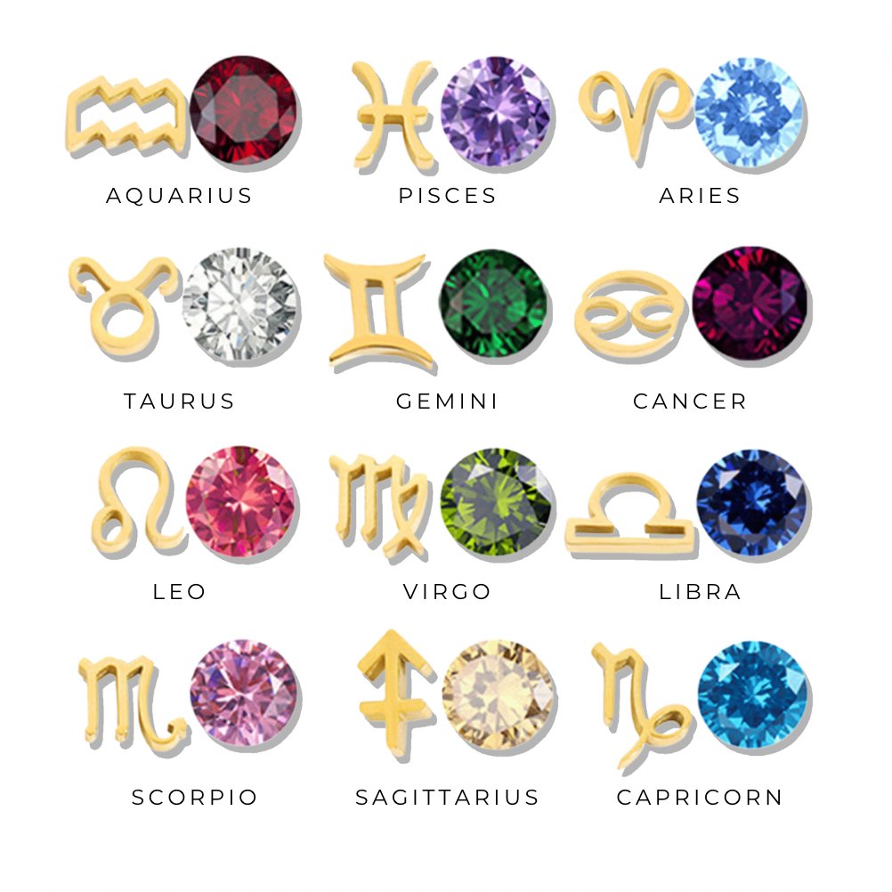 Shay – Collar zodiacal con piedra de nacimiento