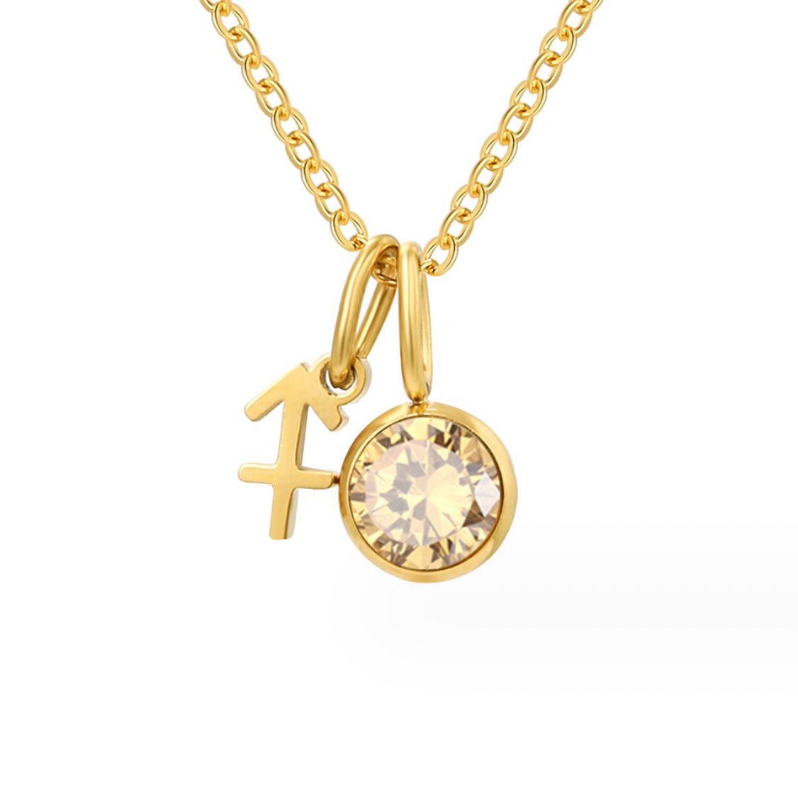 Shay – Collar zodiacal con piedra de nacimiento