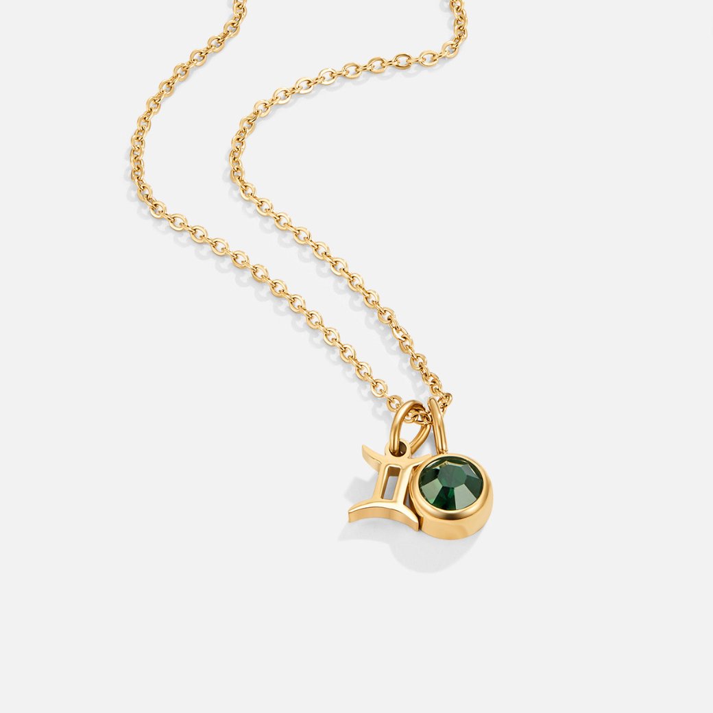 Shay – Collar zodiacal con piedra de nacimiento