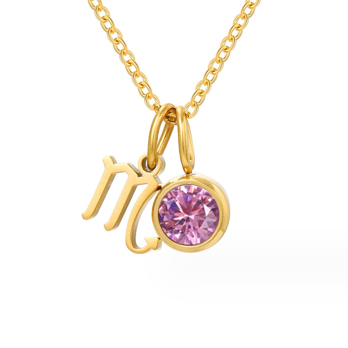 Shay – Collar zodiacal con piedra de nacimiento