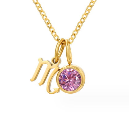Shay – Collar zodiacal con piedra de nacimiento