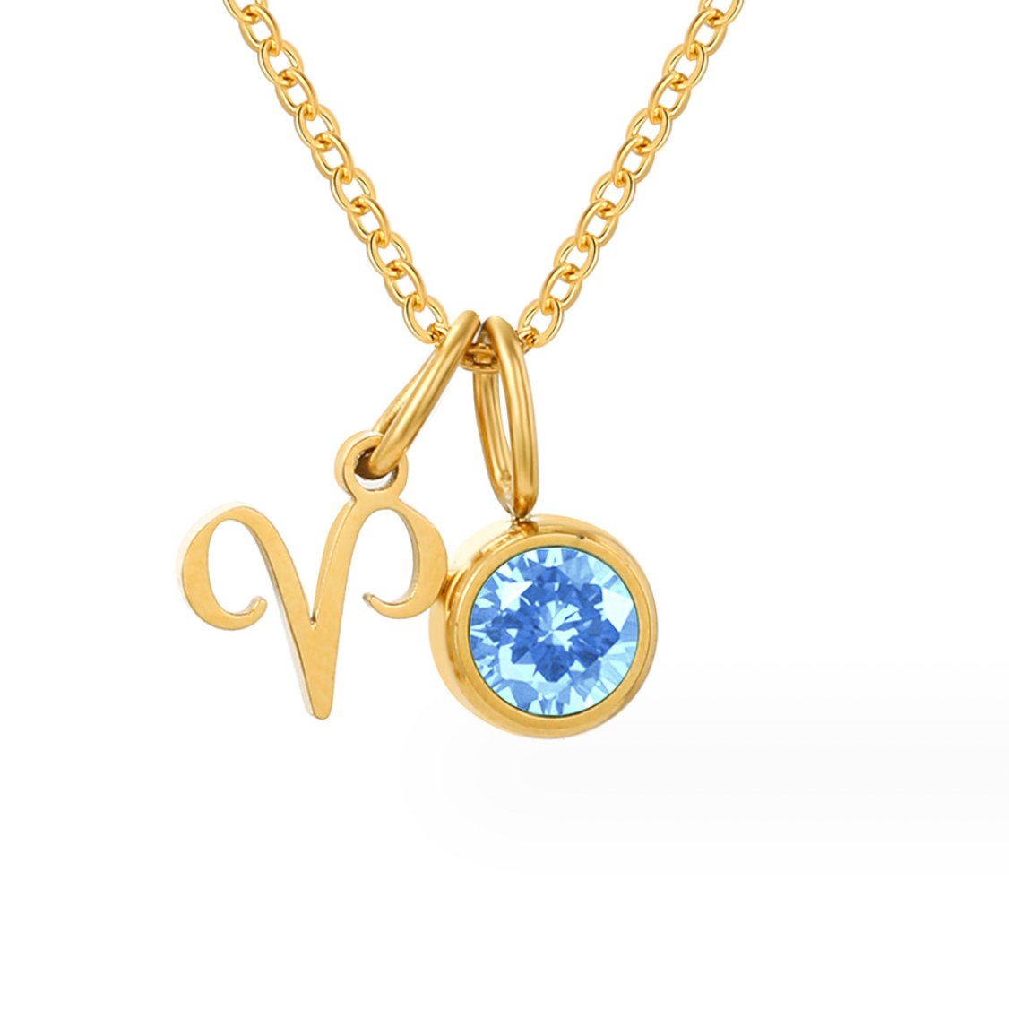 Shay – Collar zodiacal con piedra de nacimiento