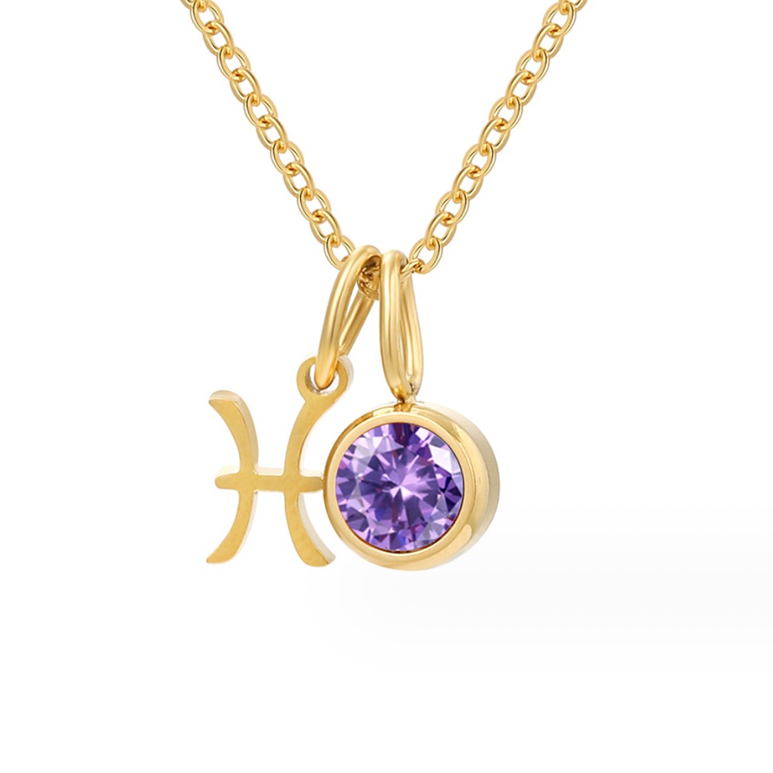 Shay – Collar zodiacal con piedra de nacimiento