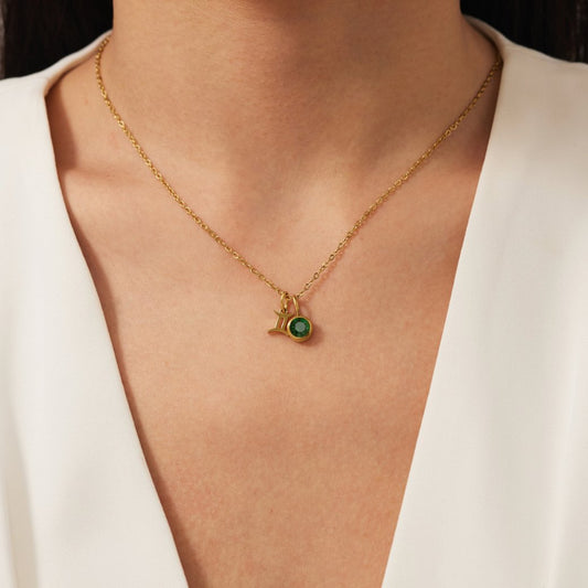 Shay – Collar zodiacal con piedra de nacimiento