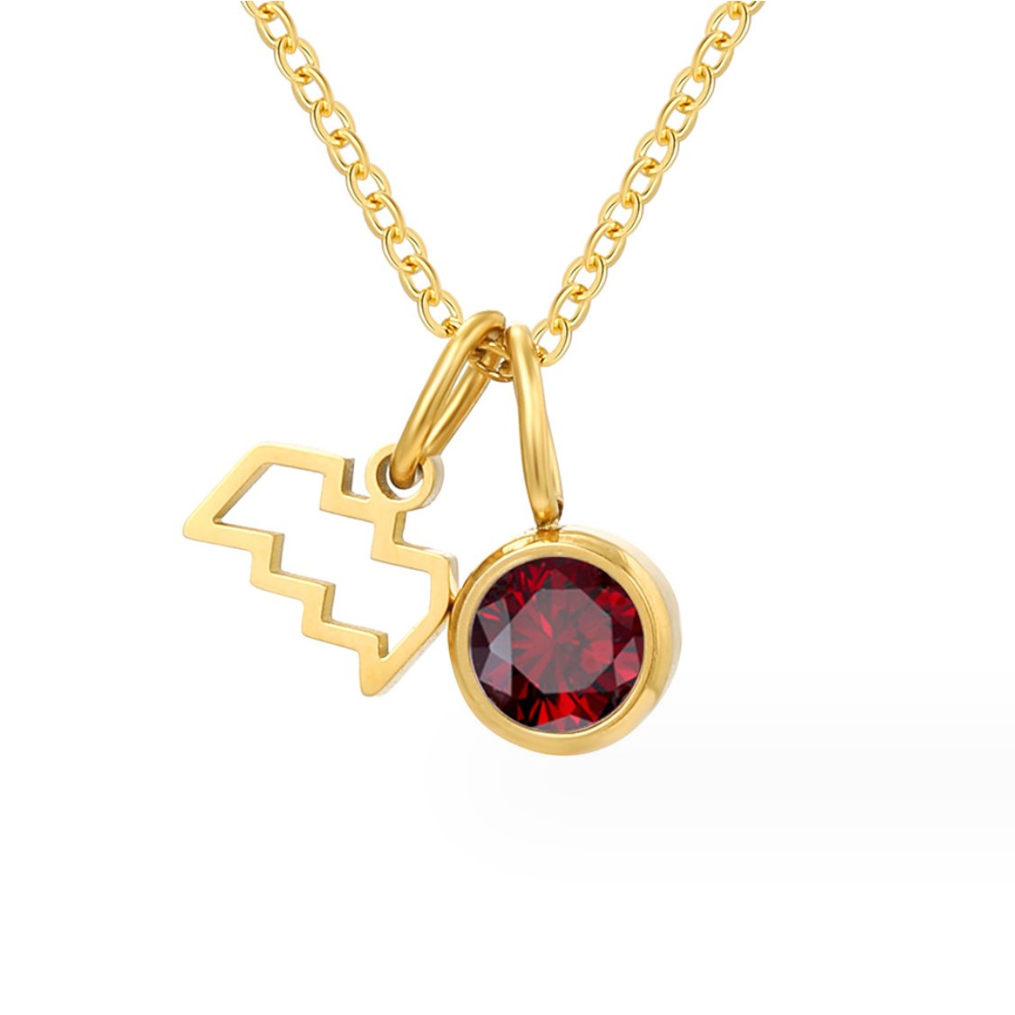 Shay – Collar zodiacal con piedra de nacimiento
