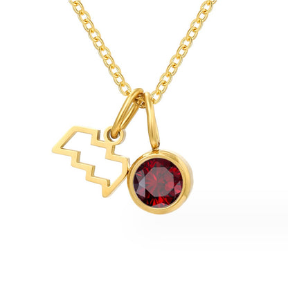 Shay – Collar zodiacal con piedra de nacimiento