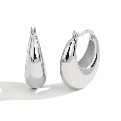 Pendientes Chunky Chapados en Oro de 18K - Pendientes Abiertos Chunky