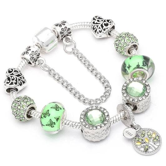 Caelia – Pulsera Elegancia Cristal y Plata