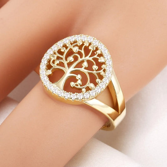 Yelina – Anillo Árbol de la Vida Dorado o Plateado