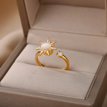 Helia – Anillo Sol Giratorio Apacible