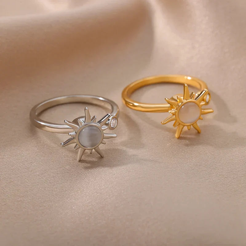 Helia – Anillo Sol Giratorio Apacible