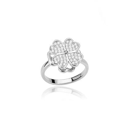 Dazel – Anillo Anti-Estrés Giratorio Trébol de 4 Hojas