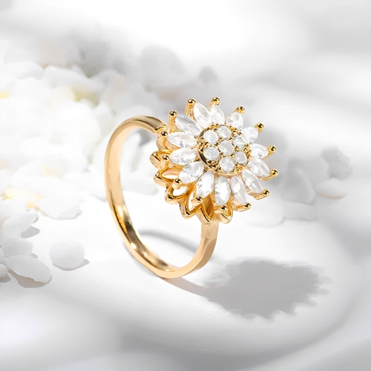 Solaya – Anillo Girasol Antiestrés