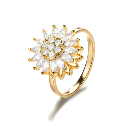 Solaya – Anillo Girasol Antiestrés