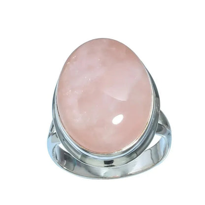 Rosalya – Anillo Vintage de Plata y Cuarzo Rosa