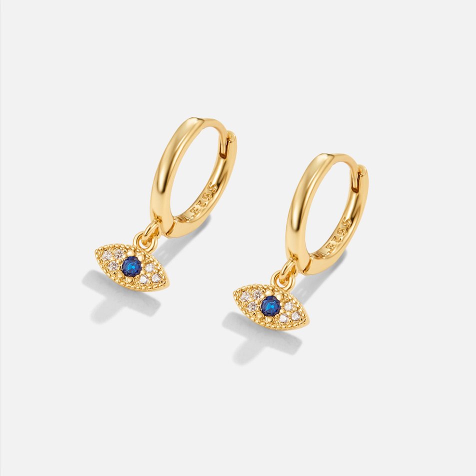 Aylin – Pendientes Ojo Azul Místico