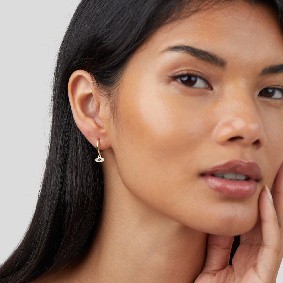 Aylin – Pendientes Ojo Azul Místico